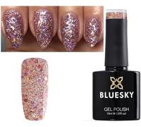Bluesky Nail Gel Polish PINK GLITTER MULTI COLOURED HOLOGRAPHIC S17N MARTINI KISS UV LED Soak Off 10ml (Requires Drying under LED/UV Lamp)