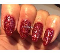 Bluesky Nail Gel Polish RED GLITTER UV LED Soak Off 10ml, Choose Your Red Christmas Glitter (BLZ12 RED MULTI GLITTER)