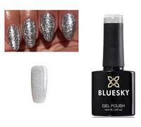 Bluesky Nail Gel Polish Silver Glitter Luxury Silver Chunky Glitter KD32 UV LED Soak Off (Requires Drying under UV/LED Lamp)