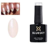 Bluesky Nail Gel Polish White Pearl Shimmer Glimmer A46 UV LED Soak Off 10ml