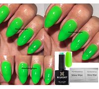 Bluesky NEON LIME GREEN GLOW NEON 35 LIMEADE FIZZ Nail Gel Polish UV LED Soak Off 10ml (Requires Drying under LED/UV Lamp)