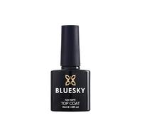 Bluesky No Wipe Top Coat 10ml, Clear Gel Finish for Nails | Cures straight to a high shine with no tacky layer to remove, saving you a step and cleanser every time. Non-yellowing.