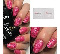 Bluesky Gel Nail Polish, Daddy'S Girl Blz46, Bright, Chunky Glitter, Red, Rose, Long Lasting, Chip Resistant, 10 ml (Requires Drying Under UV LED Lamp)