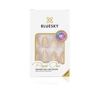 Bluesky Press On Nails - Almond Tip - Gold Glitter False Nails With Glue Tabs, 24Pcs Press On Nails in Various Sizes, Fake Nails for Women