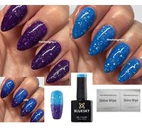 Bluesky Purple Glitter to Blue Glitter Chameleon Colour Change TC24 Nail Gel Polish UV LED Soak Off 10ml