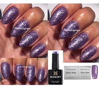 Bluesky Purple Lilac Silver Glitter 80632 Alluring Amethyst Starstruck Nail Gel Polish UV LED Soak Off 10ml