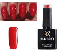 Bluesky RED GLITTER Nail Gel Polish UV LED Soak Off 10ml Choose Your Red Christmas Glitter (A001 RED GLIMMER/SHIMMER GLITTER SPARKLE)