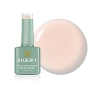 Bluesky Rubber Base Coat 10ml, Nude Enchantment - BNR02, Strengthening | A true beige that disappears into fair skin, and the flexible film keeps weak tips from splitting as they grow.