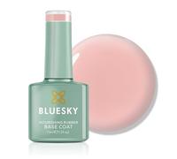 Bluesky Rubber Base Coat 15ml, Girl's Secret - BNR08, Soft Nude | Biotin, plant proteins and vitamins E and C feed the plate while the flexible layer stops weak tips cracking.