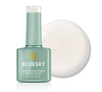 Bluesky Rubber Base Coat 15ml - Graceful White - BNR01, Base Gel for Nails, Strengthening Gel Base Coat for 21 Day Manicure, LED UV Lamp Required