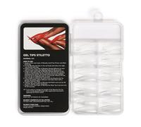 Bluesky Soft Gel Nail Tips - Stiletto. False Nail Tips for Nail Extensions - 500 Pieces. Strong, flexible and fits all nail sizes.