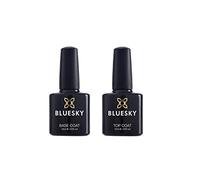 Top and Base Coat Set, Gel Nail Polishes, Long Lasting, Shiny High Gloss Finish, Clear, 2 x 15 ml (Requires Curing