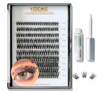 Bluesmurfs Individual False Lash DIY Eyelash Extensions 348 Clusters Lashes CD Curl Long Lashes Volume Individual Lashes Mixed Tray Faux Mink Fake Eyelashes Top Bottom Lashes DIY at Home(6-15mm MIX)