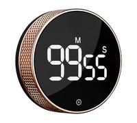 BlueSnail Kitchen Timer with LED Digital Display Smart Efficana for Home Classroom Gym Office, Volume and Brightness Adjustable Productivity Timer (Rose Gold)