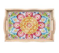 BlueSnow Wooden Serving Trays with Handles Diamond Painting Kits for Adults Diamond Arts Kits Trays Decor 13.8 x9.8Inches (Y9)