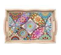 BlueSnow Wooden Serving Trays with Handles Diamond Painting Kits for Adults Diamond Arts Kits Trays Decor 13.8 x9.8Inches (Y1)