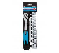 Blue Spot Tools 1502 Blue Spot 12 Piece 3/8 inch Drive Socket Set, Chrome