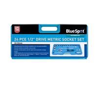 BlueSpot 01548 24 Piece 1/2" Drive Metric Socket Set (10-32mm)