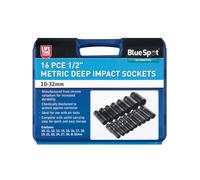 BlueSpot 01550 16 Piece 1/2" Deep Impact Sockets 10-32mm