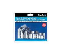 BlueSpot 02076 7 PCE Chrome Vanadium Universal Joint and Adaptor Set