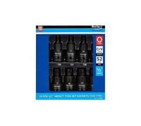 Blue Spot Impact Torx Bit Socket Set 1/2" - 10 PCE (T20-T70)
