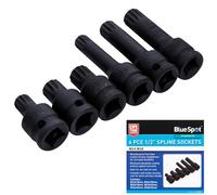 BlueSpot 01532 Impact Spline Socket Set 6 Piece 1/2" Drive M14-M18