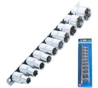 BlueSpot 10 PCE Metric Socket 1/2" Set (10-24mm) Knurled Sockets