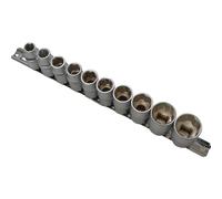 Blue Spot 01526 10 Piece 1/2 Inch Socket Set On Rail - Drive Sockets 12in Blue - rail 10 drive set sockets 12in bluespot metric tools piece