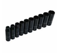 Blue Spot 01536 Metric Deep Impact Sockets 10-24mm 10 Piece 1/2D
