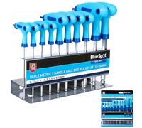 Blue Spot Tools 12186 10 Piece Metric T Handle Ball End Hex Key Set (2-10mm)