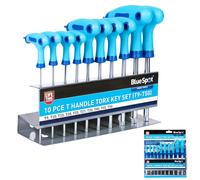 BlueSpot 10PCs T-Handle Torx Key Set T9-T50 Trx Star Double Ended Set