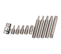 BlueSpot 11 Piece Spline Bit Set and 1/2" Drive Screwdriver Bit Holder