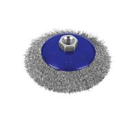BlueSpot 115mm (4½") M14x2 Steel Bevel Wire Cup Brush