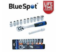 BlueSpot 12 Pc 1/2" Dr Ratchet & Socket Set 10mm - 24mm + Extension Bar 01500