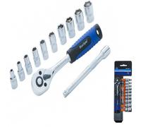 Bluespot 12 Pc Metric Socket 1/4" Drive Ratchet Extention Bar Set 4mm to 13mm
