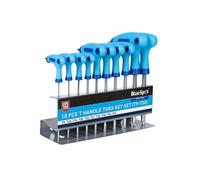 BlueSpot 12184 10 Piece T Handle Torx Key Set (T9-T50)