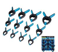 BlueSpot 12pc Spring Quick Grip Clamps Wood Work Carpentry Clamp 85mm - 160mm