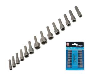 BlueSpot 14Pc Nut Driver Set For Drill Driver Socket Nuts Hex Bolts Screws 14109