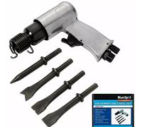 BlueSpot 15 PCE Air Die 150MM (6") Air Hammer/Chisel Set with Plastic Carry Case