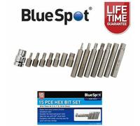 Bluespot Tools 1513 Hex Bit Set 15 Piece