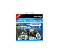 BlueSpot 190mm Circular Mitre Saw Blade 30mm Bore 25 20 16mm Rings 24 40 48T 3pc