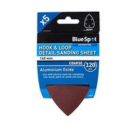 Bluespot 19865 140mm 5 Pack 120 Grit Detail Sanding Sheets