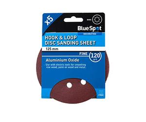 Bluespot 19868 125mm 5 Pack 120 Grit Sanding Disc