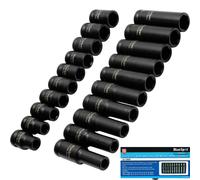 BlueSpot 20pc Deep and Shallow Metric Impact Sockets Set 10-19mm 1/2"