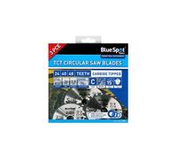 BlueSpot 210mm Circular Mitre Saw Blade 30mm Bore 25 20 16mm Rings 24 40 48T 3pc