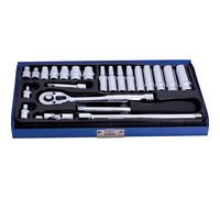 BlueSpot 01531 24 Piece 1/4" Metric Socket Set (4-13mm)