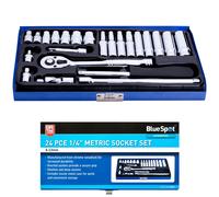 BlueSpot 01531 24 Piece 1/4" Metric Socket Set (4-13mm)