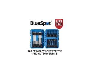 Bluespot 26pc Adaptor Impact Bit Holder Socket Set Drill Nut Driver Screwdriver 14125