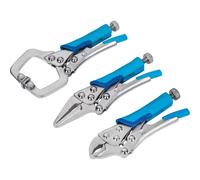 BlueSpot 3 Piece Mini Locking Plier and C Clamp Set