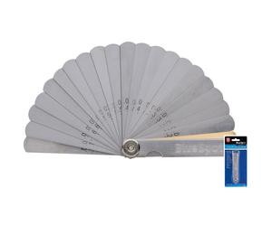 BlueSpot 32 Blade Leaf Feeler Gauge Metric Imperial Includes Brass Blade